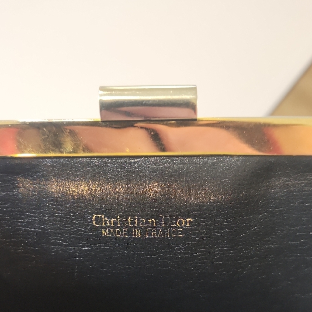 Dior Vintage Trotter Blue Monogram Canvas & Leather  Cosmetic Pouch - Picture 6 of 15